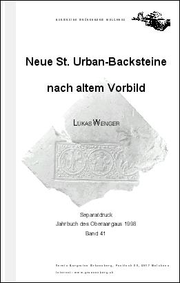 Bodenplatten, Separatdruck aus dem Jahrbuch des Oberaargaus (Titelseite)
