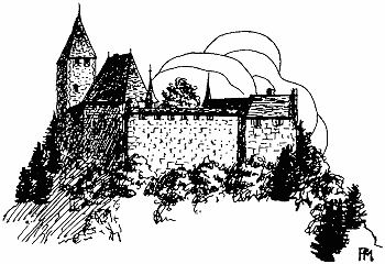 Zeichnung des Schlosses Grünenberg